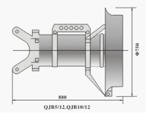 QJB型潛水攪拌機(jī)的安裝尺寸圖(tú)