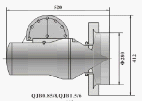 QJB型潛水攪拌機的安裝尺寸圖